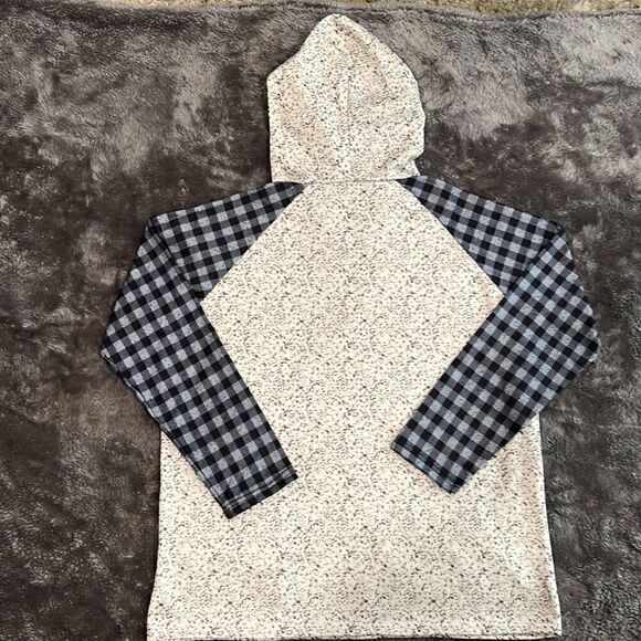 104. Boutique Unisex Black & Grey Buffalo Print hoodie Size 2X NWT - Picture 9 of 9